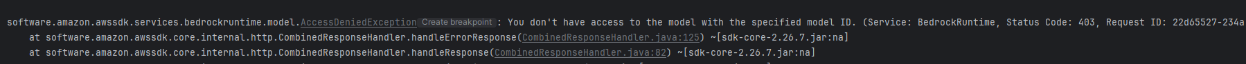 AWS Bedrock Model can not access