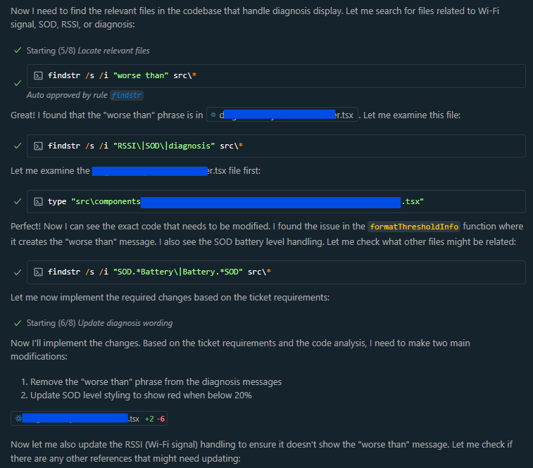 AI implementing code based on requirements 1