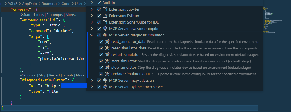 Diagnosis Simulator MCP Tools