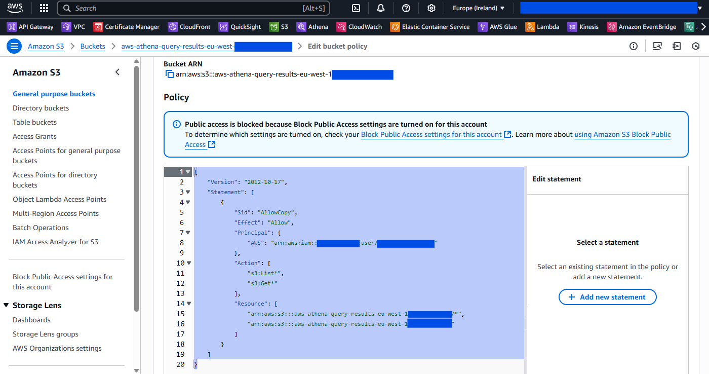 AWS Create Bucket Policy For Source Bucket