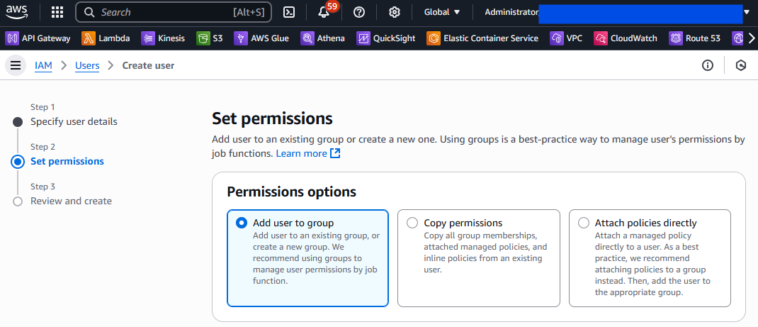 AWS Create IAM User In Destination Account