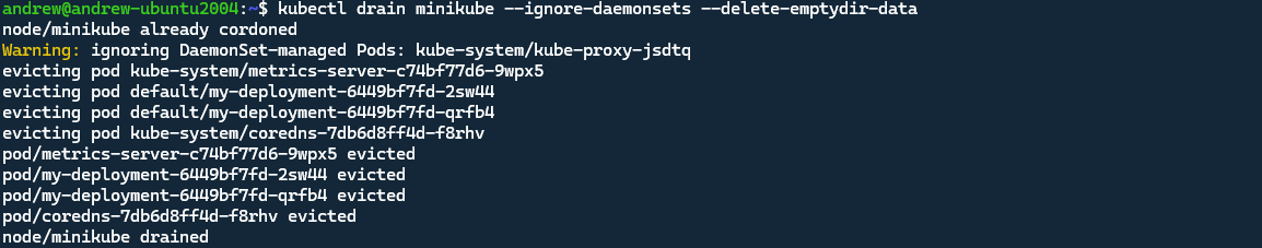 Kubernetes Drain Node Success