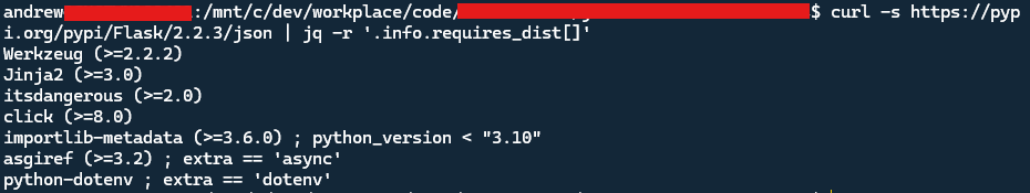 Flask 2.2.3 dependency version