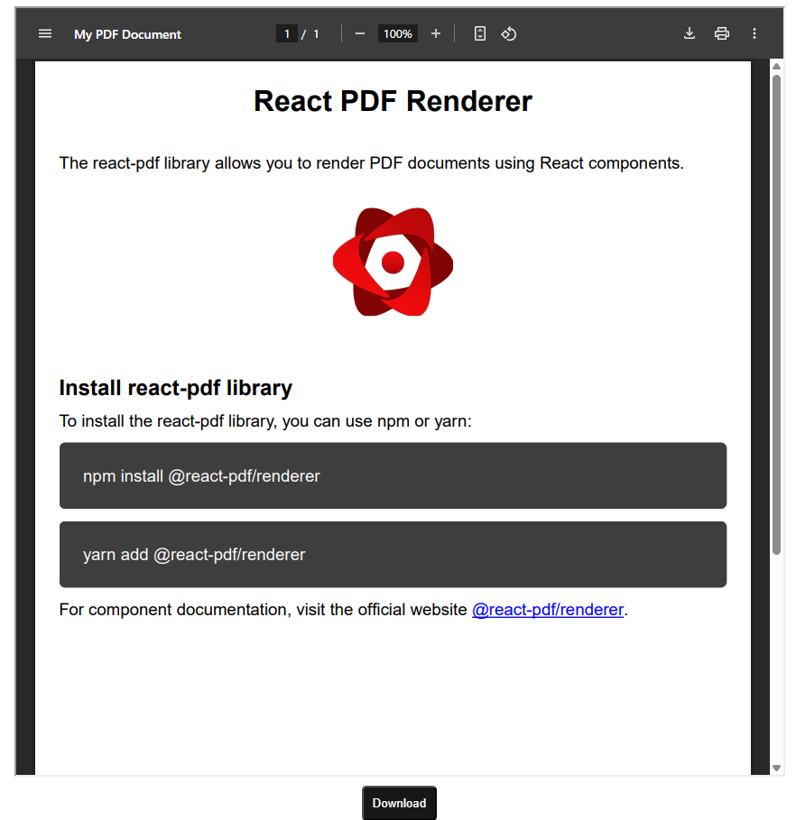 React PDF Download