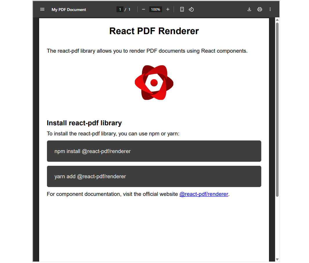 React PDF Renderer