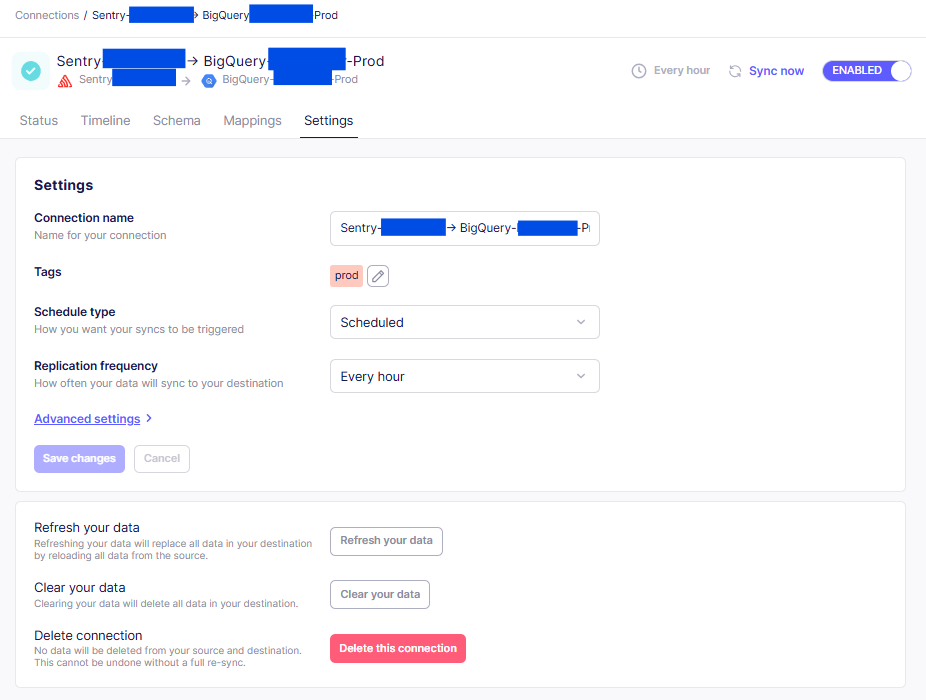 Airbyte Connection Setup