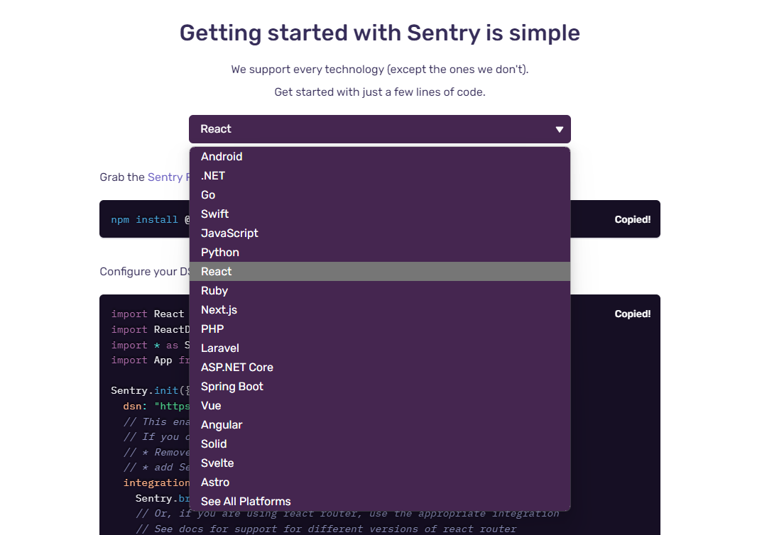 Sentry SDK Integrations